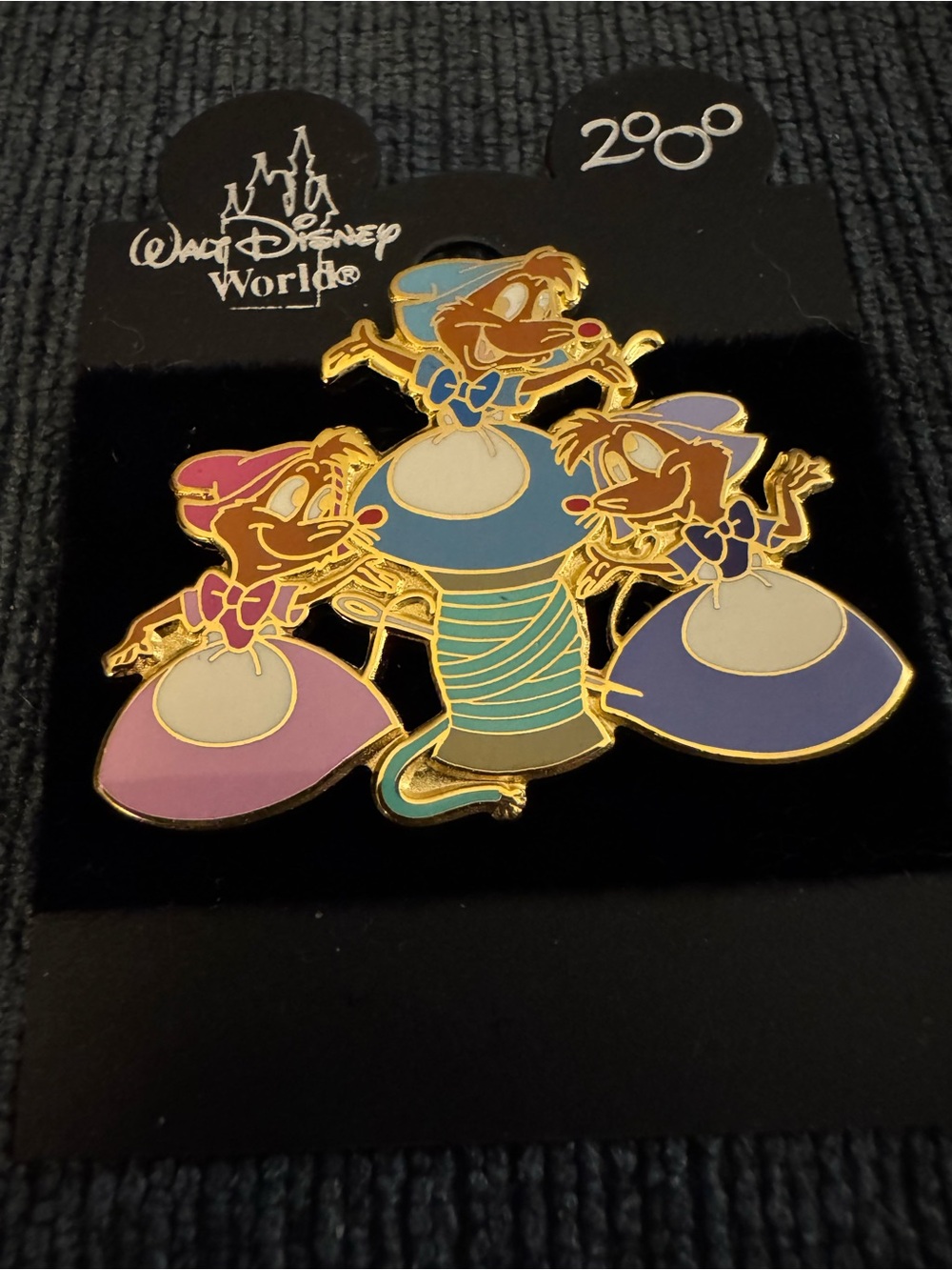 Disney Cinderella’s Sewing Mice Perla, Suzy, Mary Pin 2000